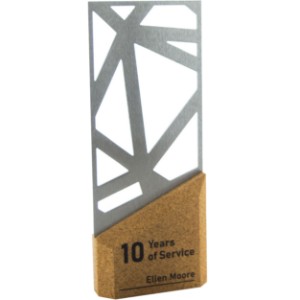 Edge Eco-Friendly Cork & Steel Vertical Award - VI1006