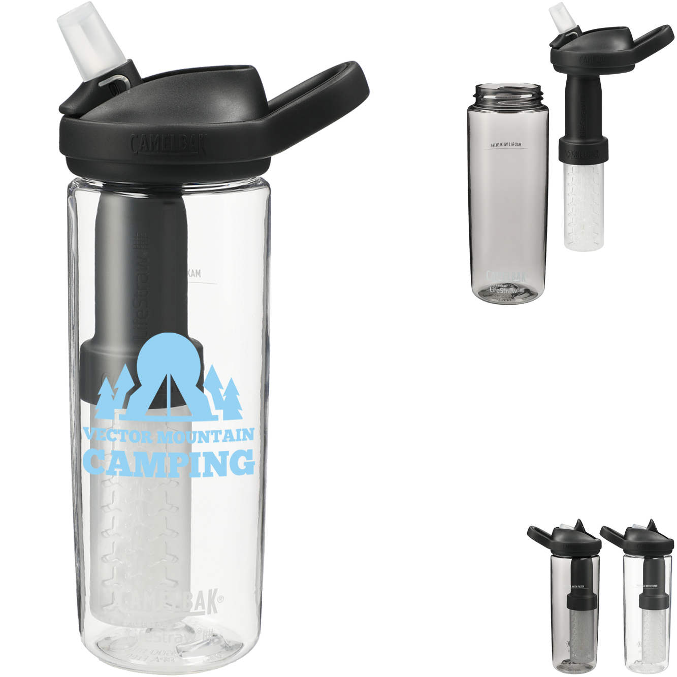 Product Photo 1 Camelbak® Eddy® Tritan™ Renew Water Bottle w/ LifeStraw® Filter, 20oz.