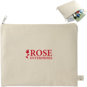 Organic Cotton Flat Travel Pouch - LD2382