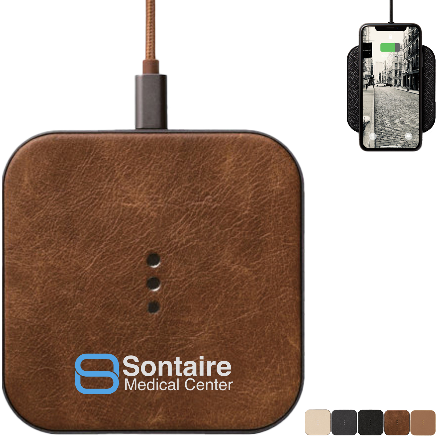 Product Photo 1 Courant® Classics Catch 1 Italian Leather Wireless Charger