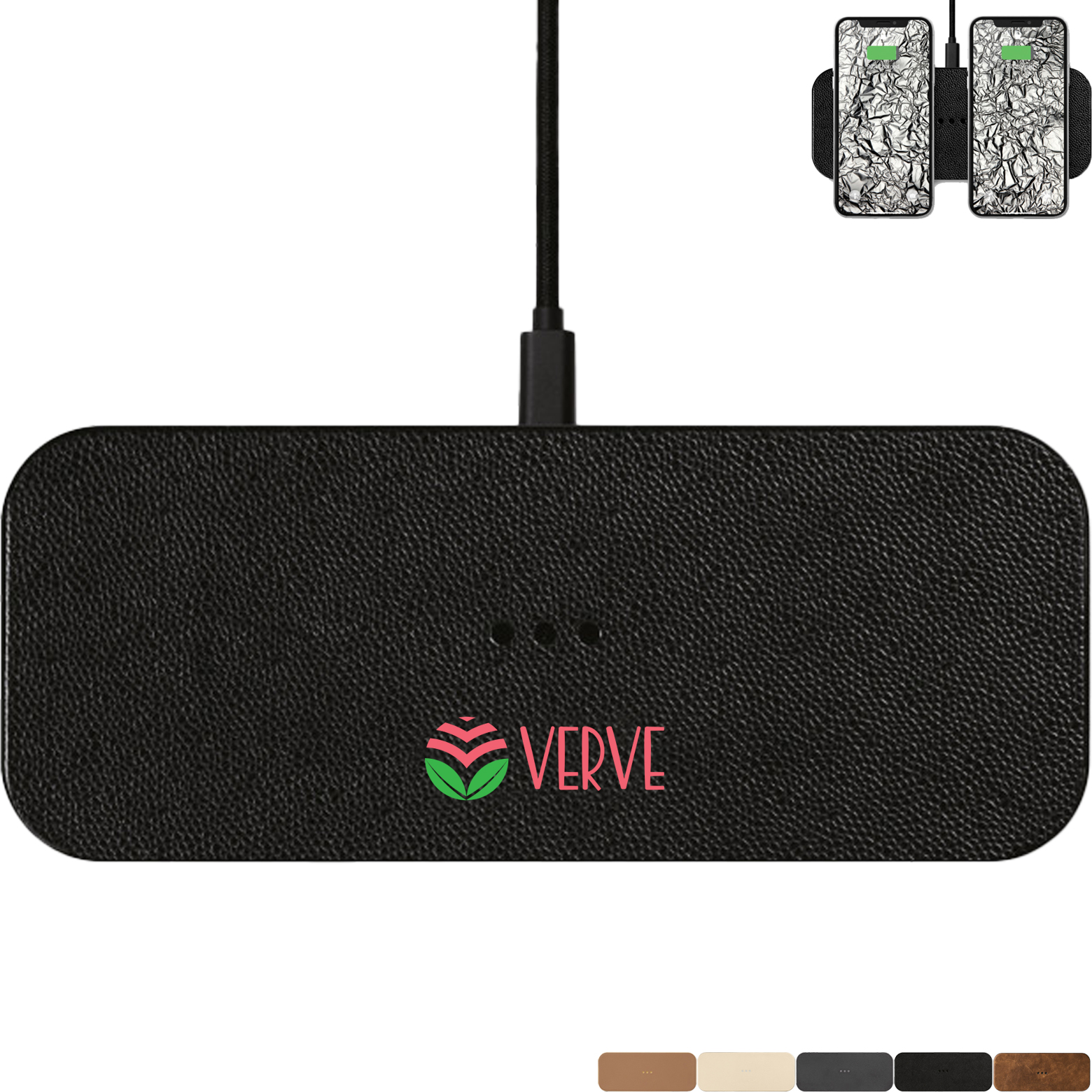 Product Photo 1 Courant® Classics Catch 2 Italian Leather Multi-Device Wireless Charger