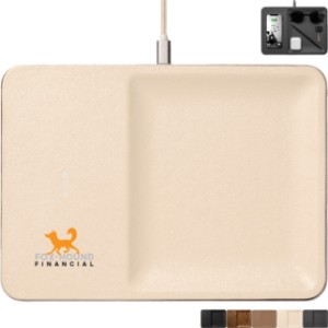 Courant® Classics Catch 3 Italian Leather Wireless Charger & Accessory Tray - GM1558