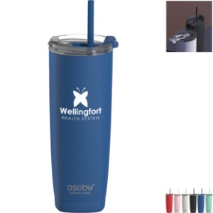 Asobu® Aqualina Vacuum Insulated Tumbler with Straw, 20oz. - DN2025