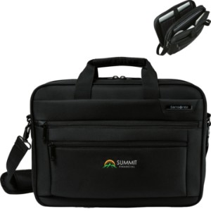 Samsonite® Classic Business Perfect Fit Two Gusset Polyester Computer Portfolio - GM1564