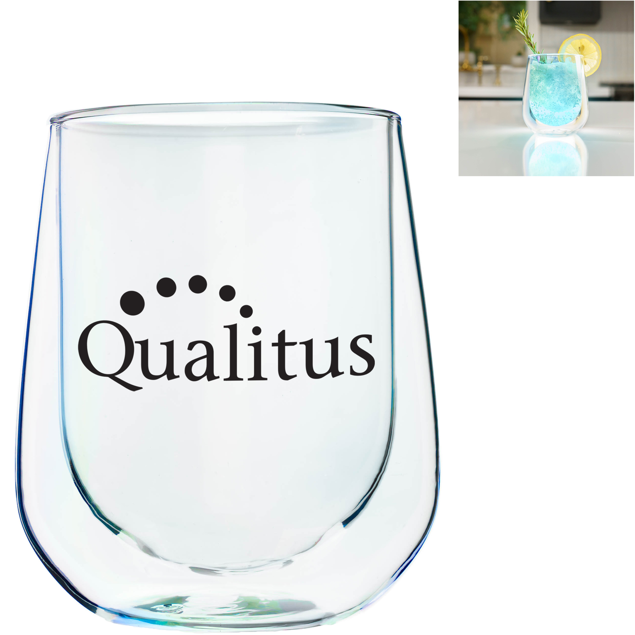 Product Photo 1 Asobu® Double Wall Stemless Wine Glass, 12oz.