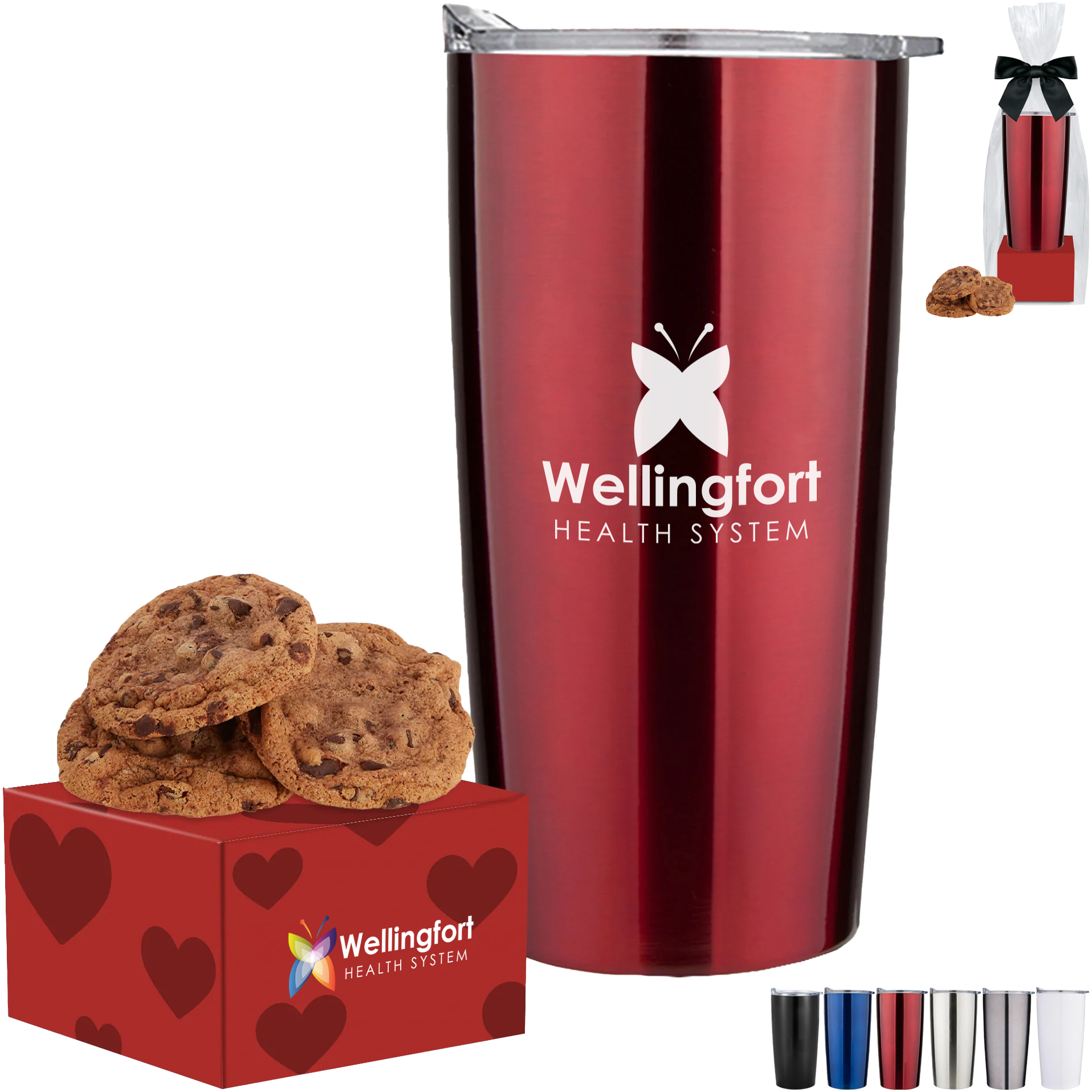 Product Photo 1 Gourmet Chocolate Chunk Cookie Box & Straight Tumbler Gift Set