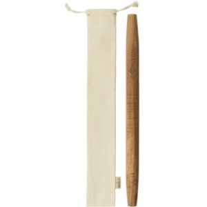 La Cuisine Acacia Wood French Rolling Pin w/ Storage Pouch - GM1629