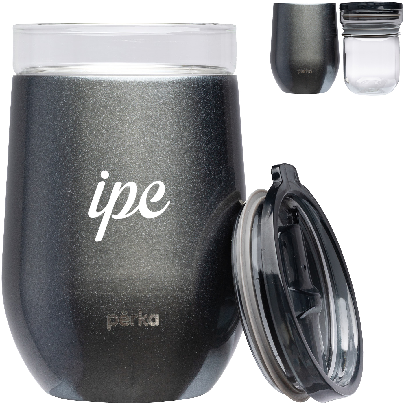 Product Photo 1 Perka® Taylor Double Wall Stainless Steel Wine Mug, 12oz.