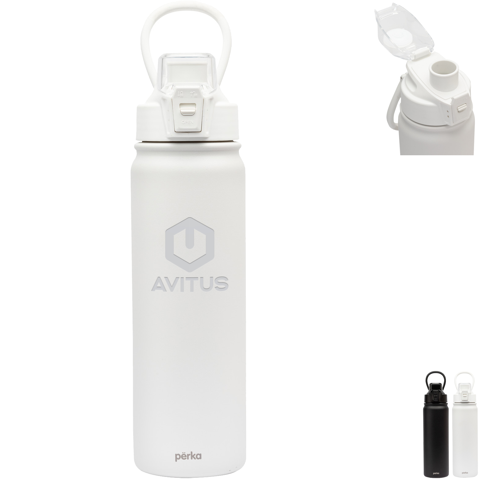 Product Photo 1 Perka® Rex Double Wall Stainless Steel Water Bottle, 24oz.