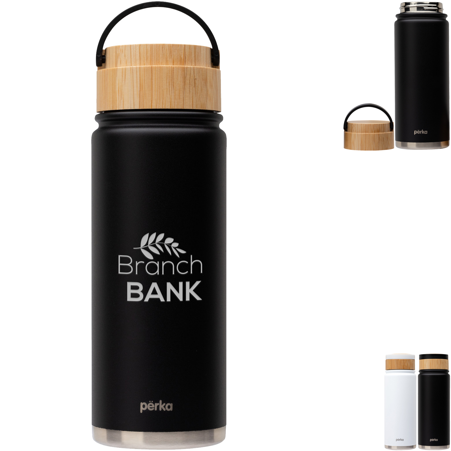 Product Photo 1 Perka® Lennox Double Wall Stainless Steel Water Bottle, 18oz.