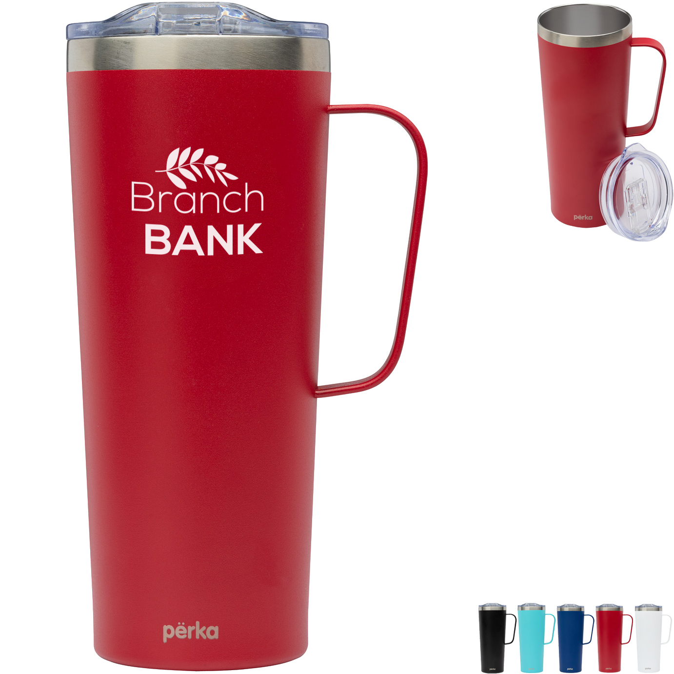 Product Photo 1 Perka® Winston Double Wall Stainless Steel Travel Mug, 28oz.