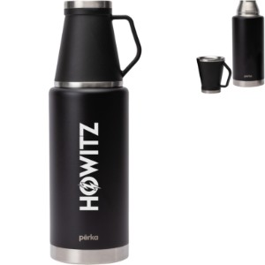 Perka® Rover Double Wall Stainless Steel Growler w/ Cup, 51oz. - LG9182