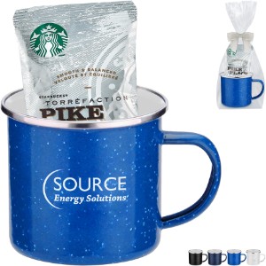 Starbucks® Pike Place Ground Coffee & Speckled Camping Mug Gift Set - PV1044