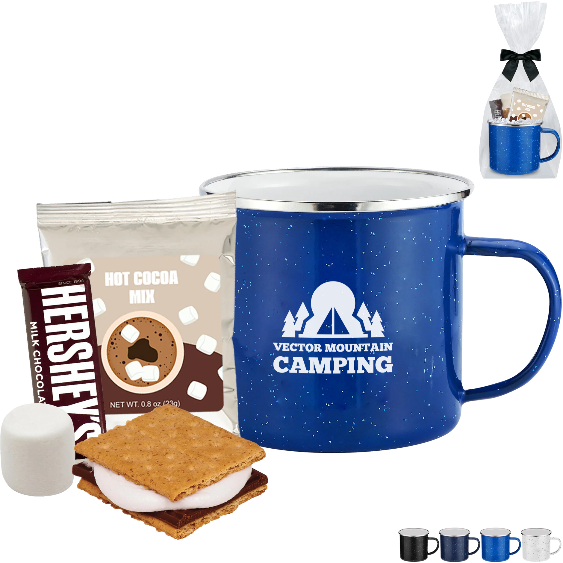 Product Photo 1 Deluxe Cocoa, S'mores & Speckled Camping Mug Gift Set