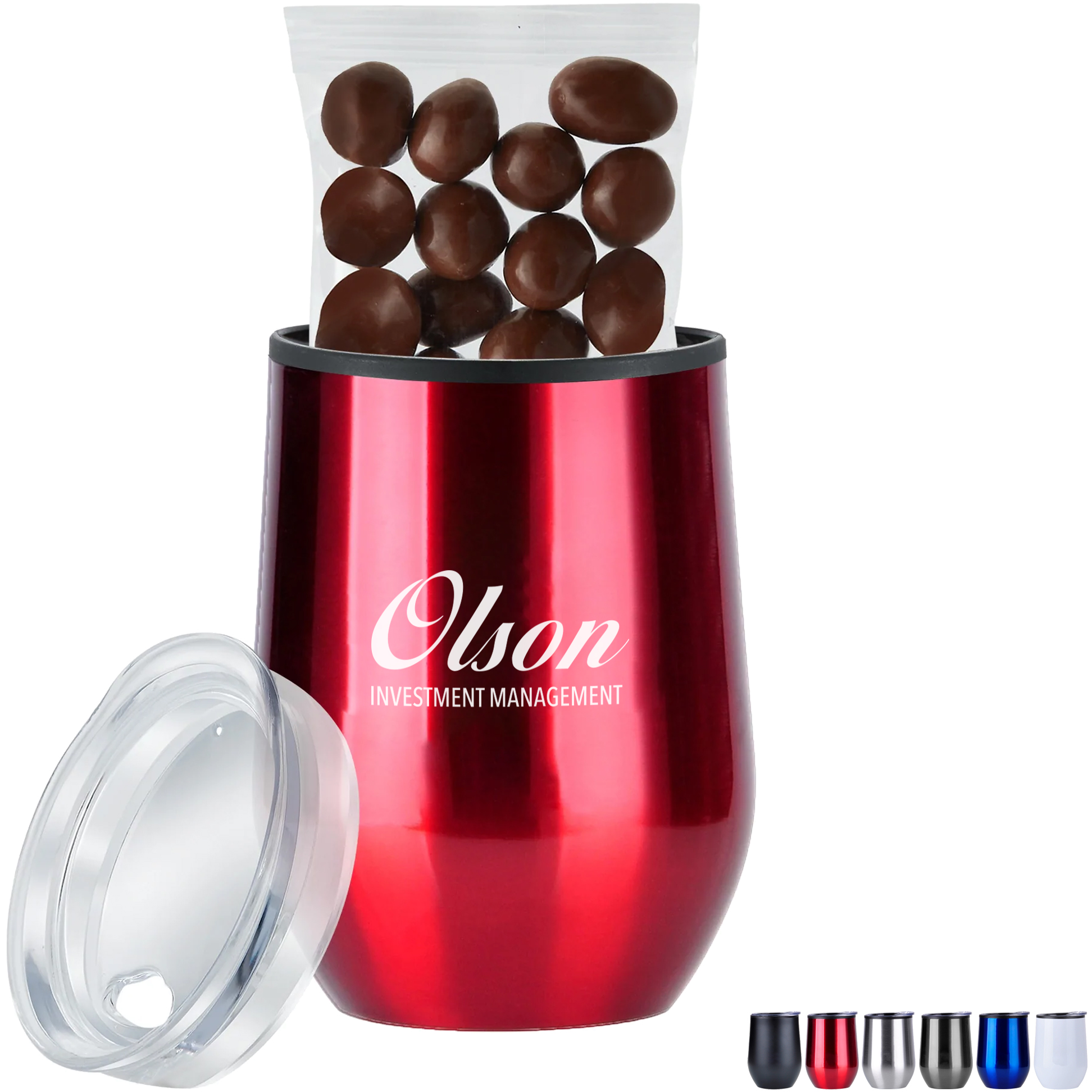 Product Photo 1 Milk Chocolate Almonds & Stemless Wine Tumbler Gift Set