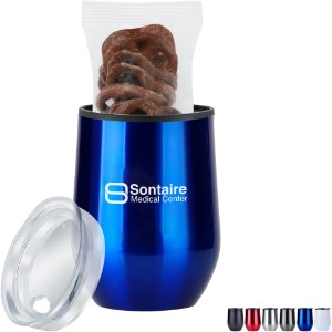 Milk Chocolate Covered Pretzels & Stemless Wine Tumbler Gift Set - PV1037