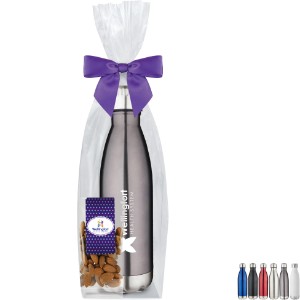 Raw Almonds & Vacuum Insulated Bottle Gift Set - PV1049