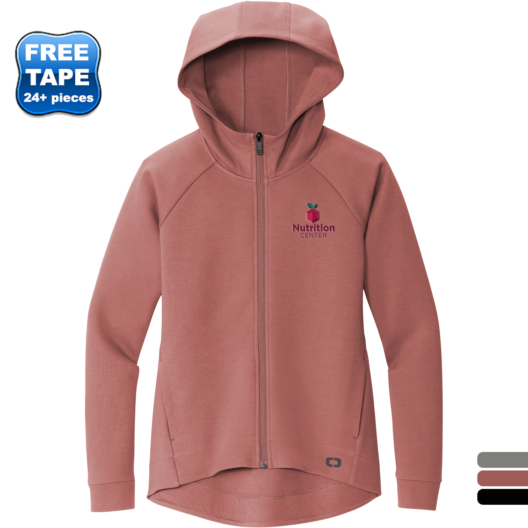 Product Photo 1 OGIO® Bolt Cotton/Poly Ladies' Full-Zip Hoodie