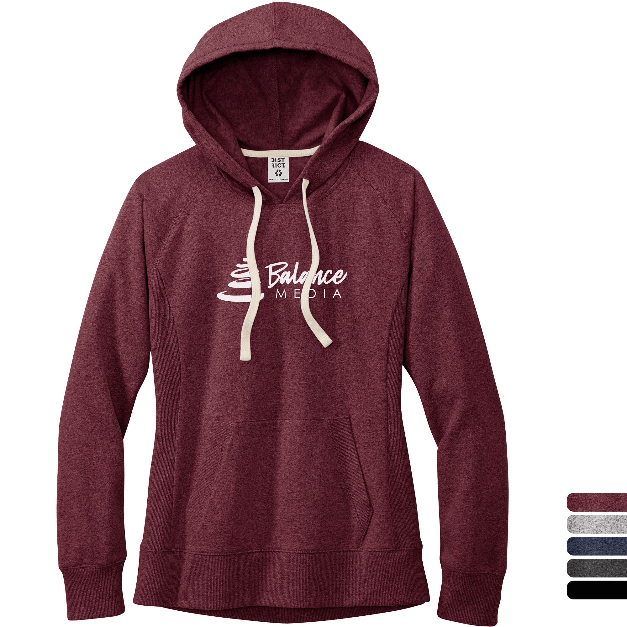 Product Photo 1 District® Re-Fleece™ Recycled Cotton/Poly Ladies' Hoodie