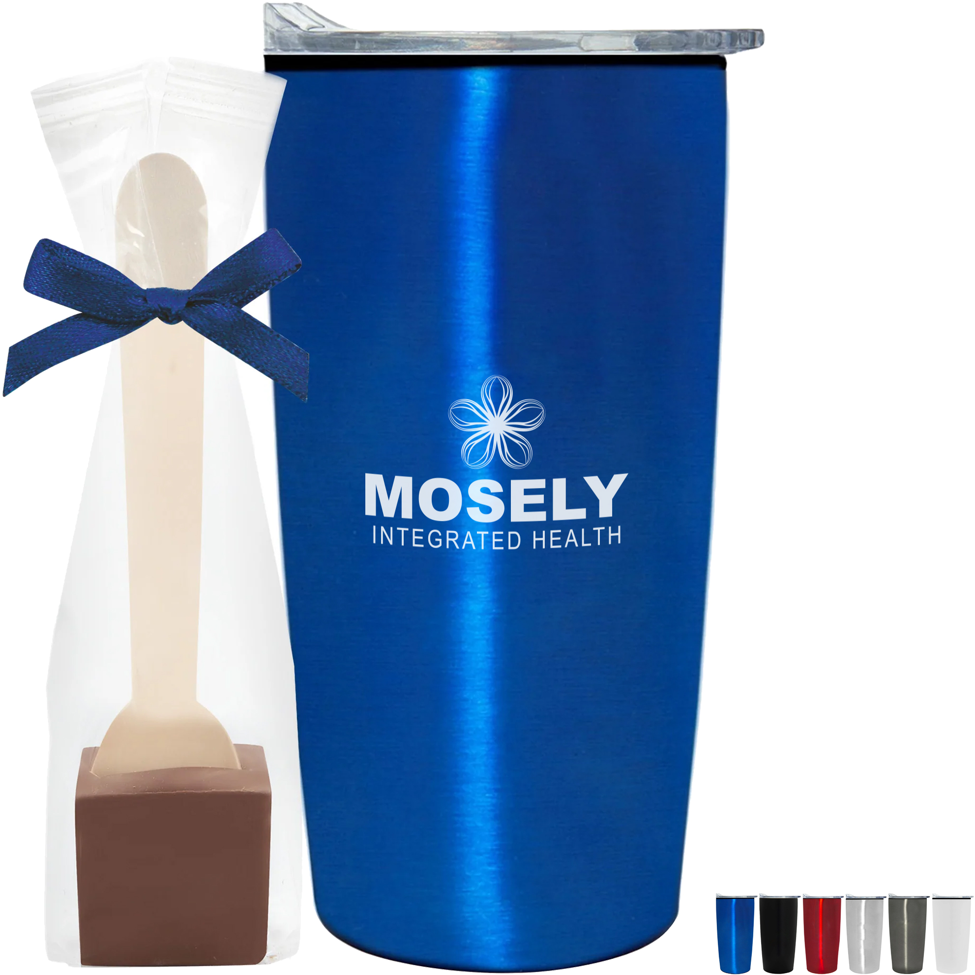 Product Photo 1 Milk Chocolate Hot Chocolate Spoon & Straight Tumbler w/ Plastic Liner Gift Set