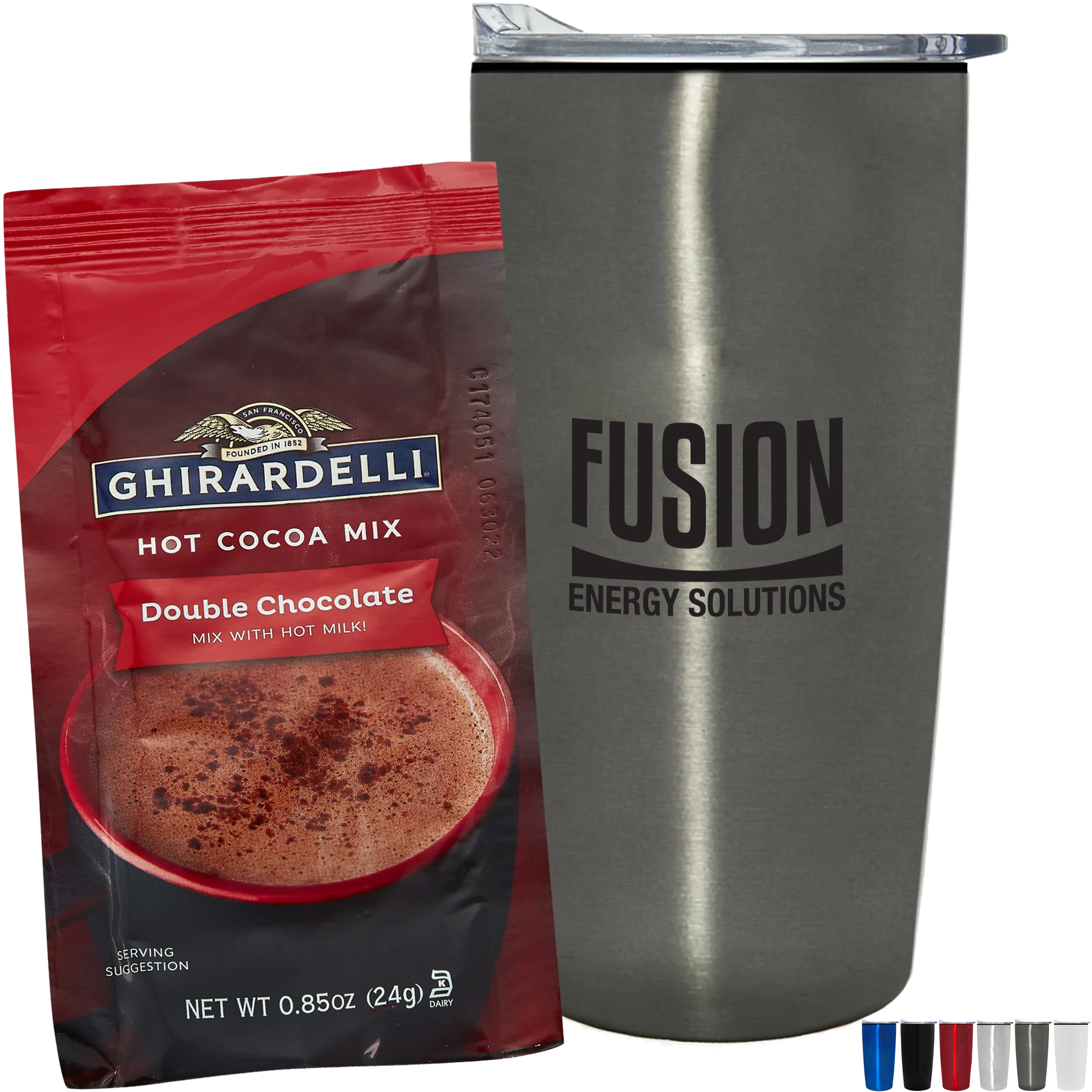 Product Photo 1 Ghirardelli® Hot Chocolate & Straight Tumbler w/ Plastic Liner Gift Set