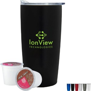 Coffee Pods & Straight Tumbler w/ Plastic Liner Gift Set - PV1022