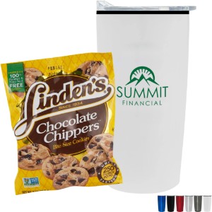 Linden's® Cookies & Straight Tumbler w/ Plastic Liner Gift Set - PV1027