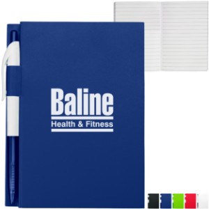 Lined Notebook w/ Matching Pen, 6" x 4-1/4" - HT9665