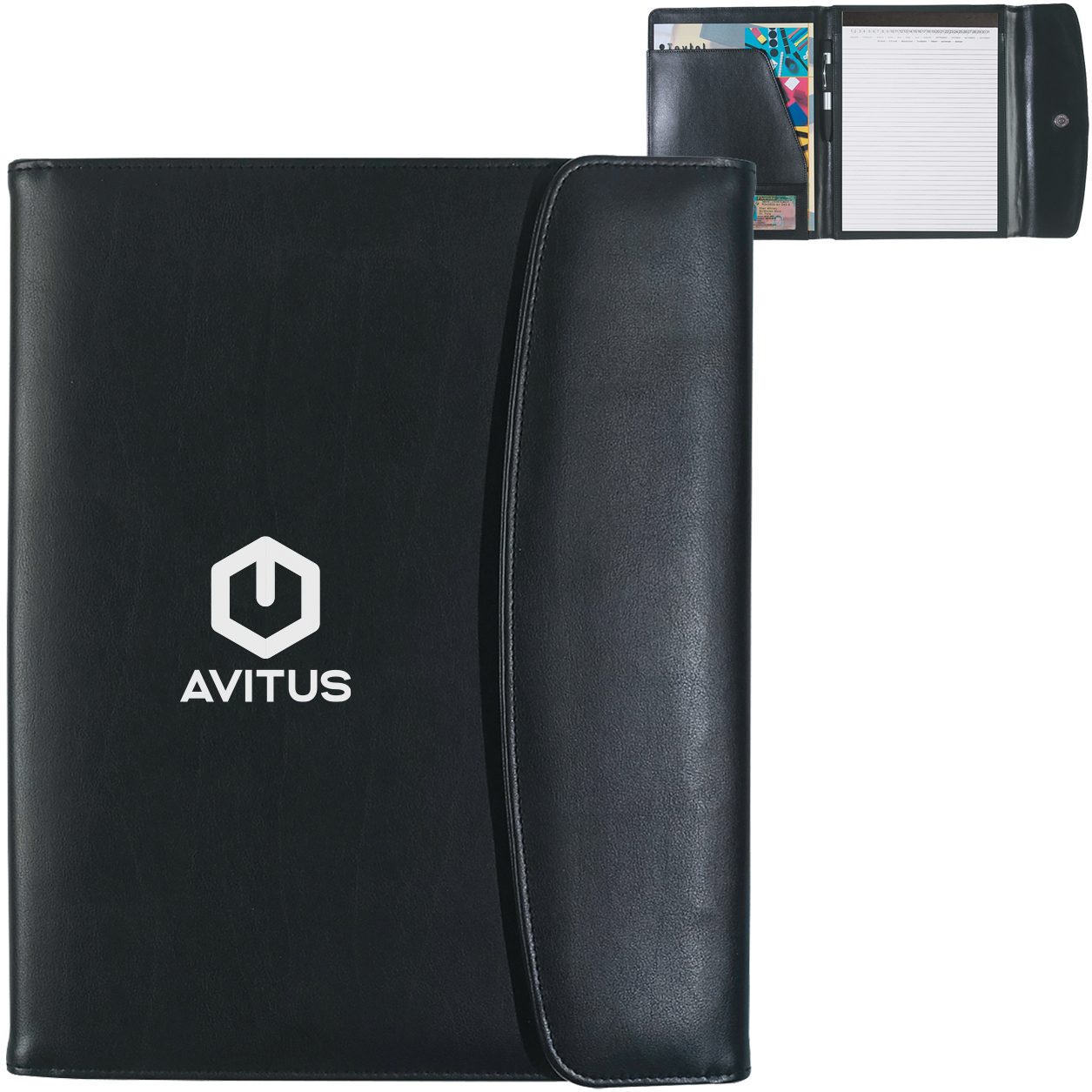 Product Photo 1 Leather Look Notepad Portfolio, 10" x 12-1/2"