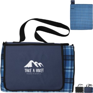 Extra Large Plaid Picnic Blanket Tote, 70" x 80" - LD2437