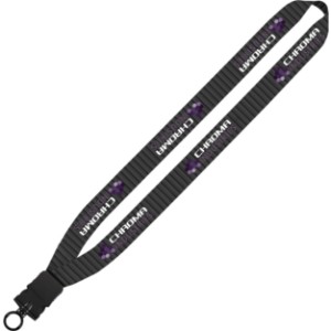 Dye-Sublimated Polyester Lanyard w/Snap-Buckle Release and Plastic O-Ring, 1" - SZ3226