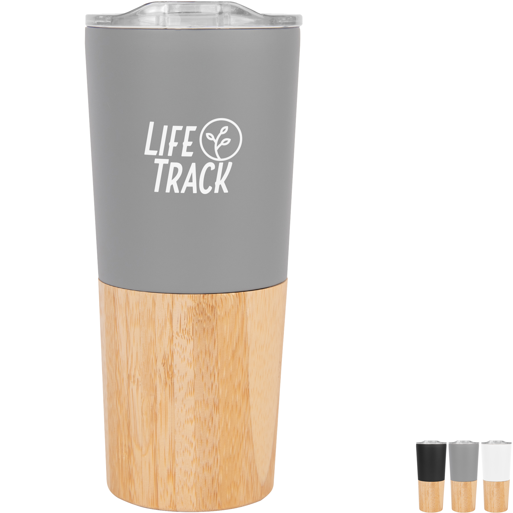 Product Photo 1 Marlow Stainless Steel Tumbler w/ Bamboo Base, 16oz.