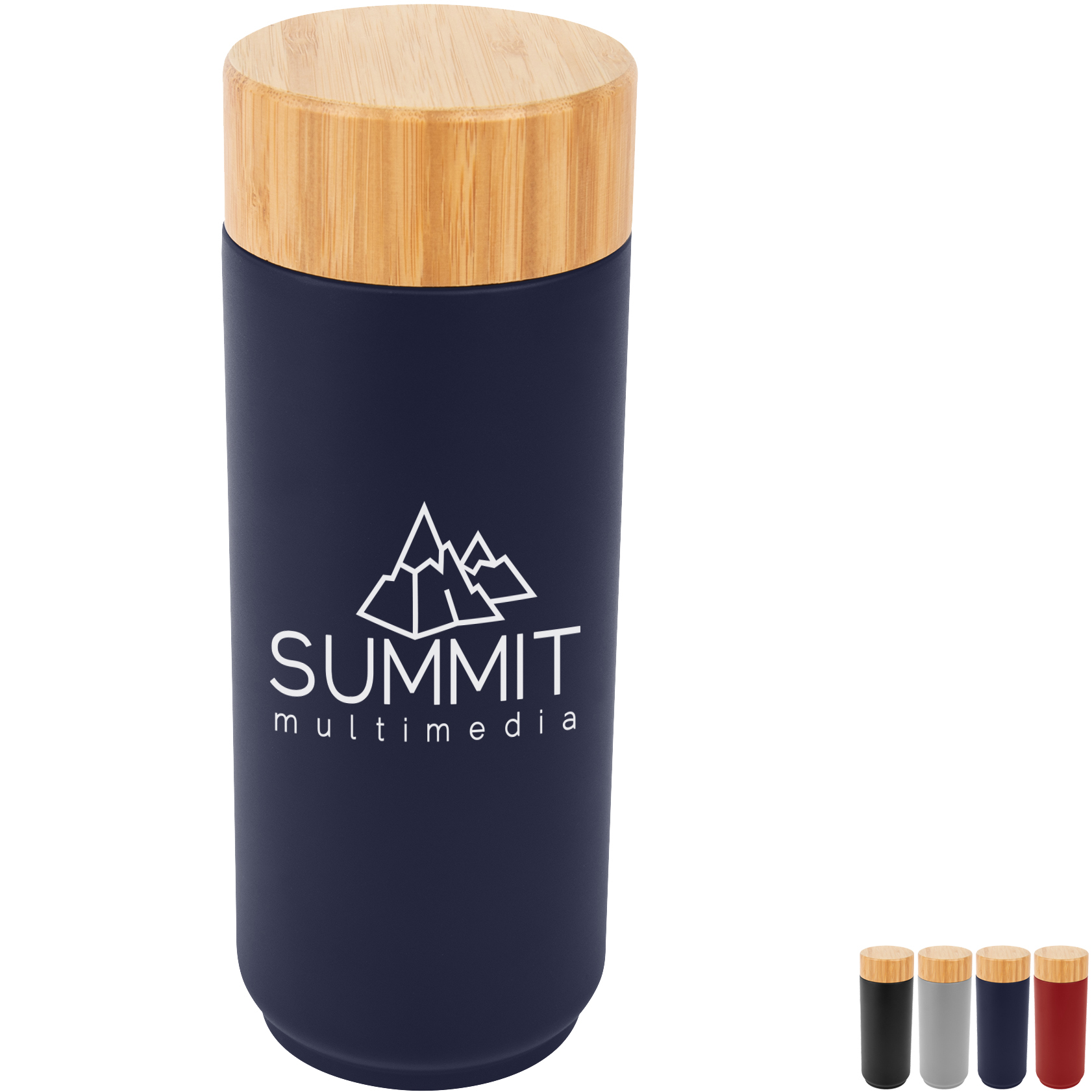 Product Photo 1 Lexington Stainless Steel Bottle w/ Bamboo Lid, 16oz.