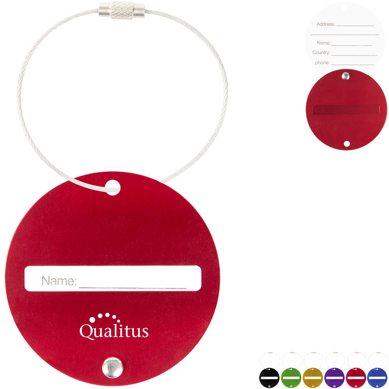 Product Photo 1 Jet Setter Aluminum Luggage Tag