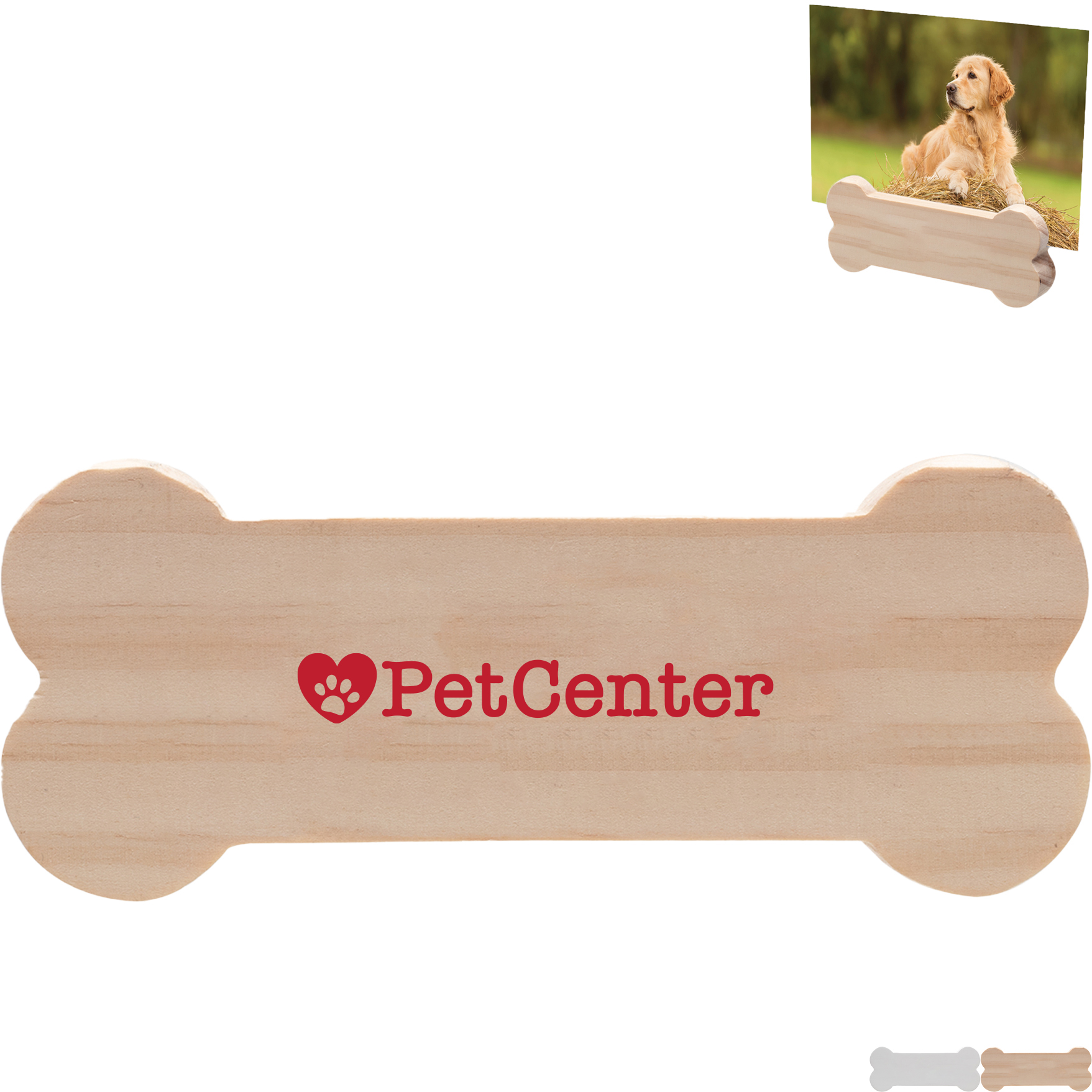 Product Photo 1 Dog Bone Wood Photo Holder