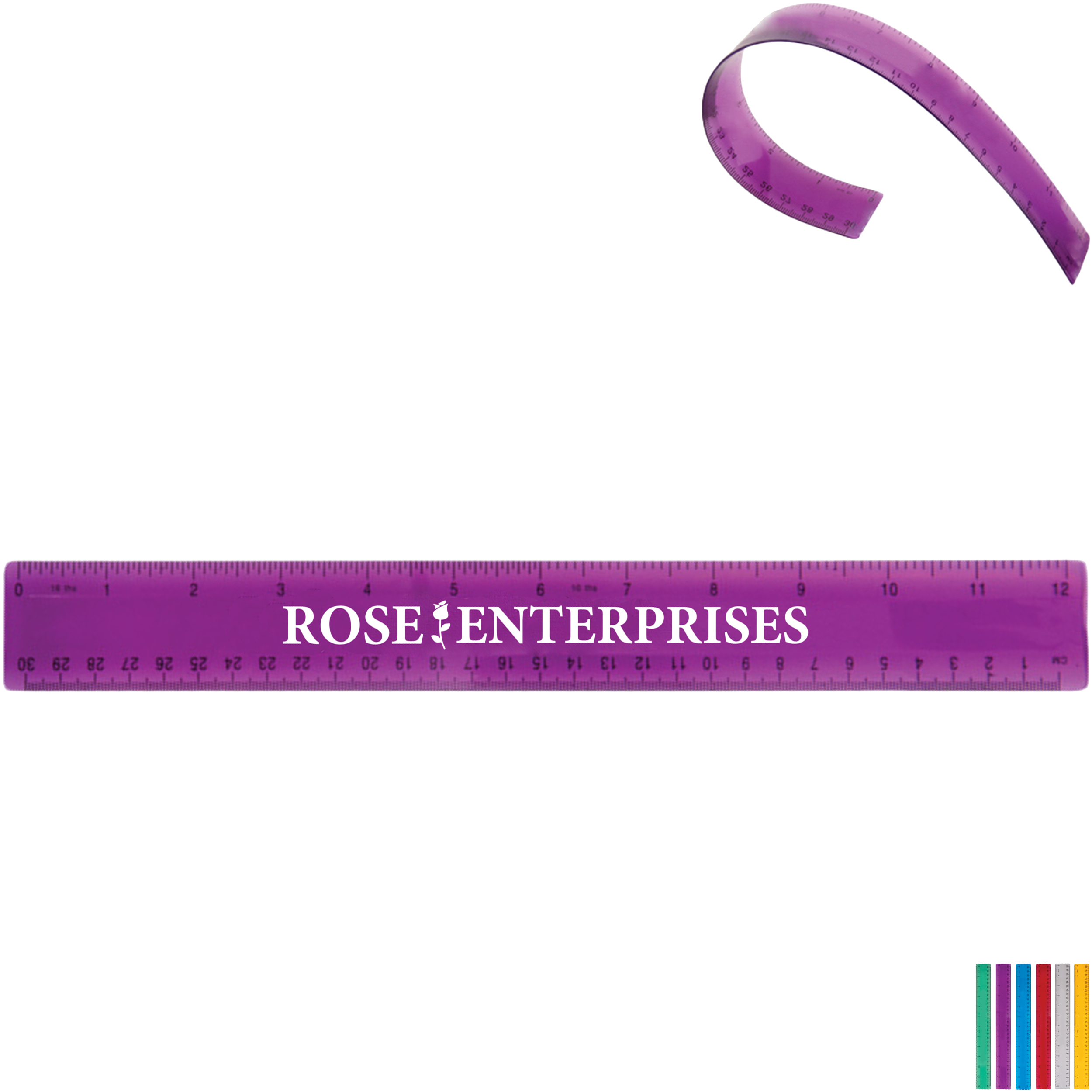 Product Photo 1 Flexible Plastic Ruler, 12"