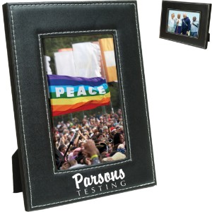Leatherette Stitched Photo Frame, 5" x 7" - IL7810