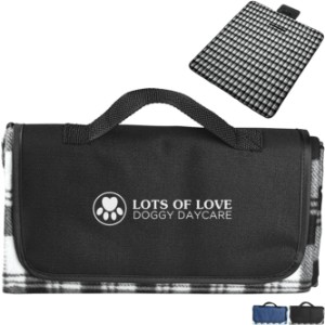 Fold Up Fleece Picnic Blanket, 47" x 52" - BT3377