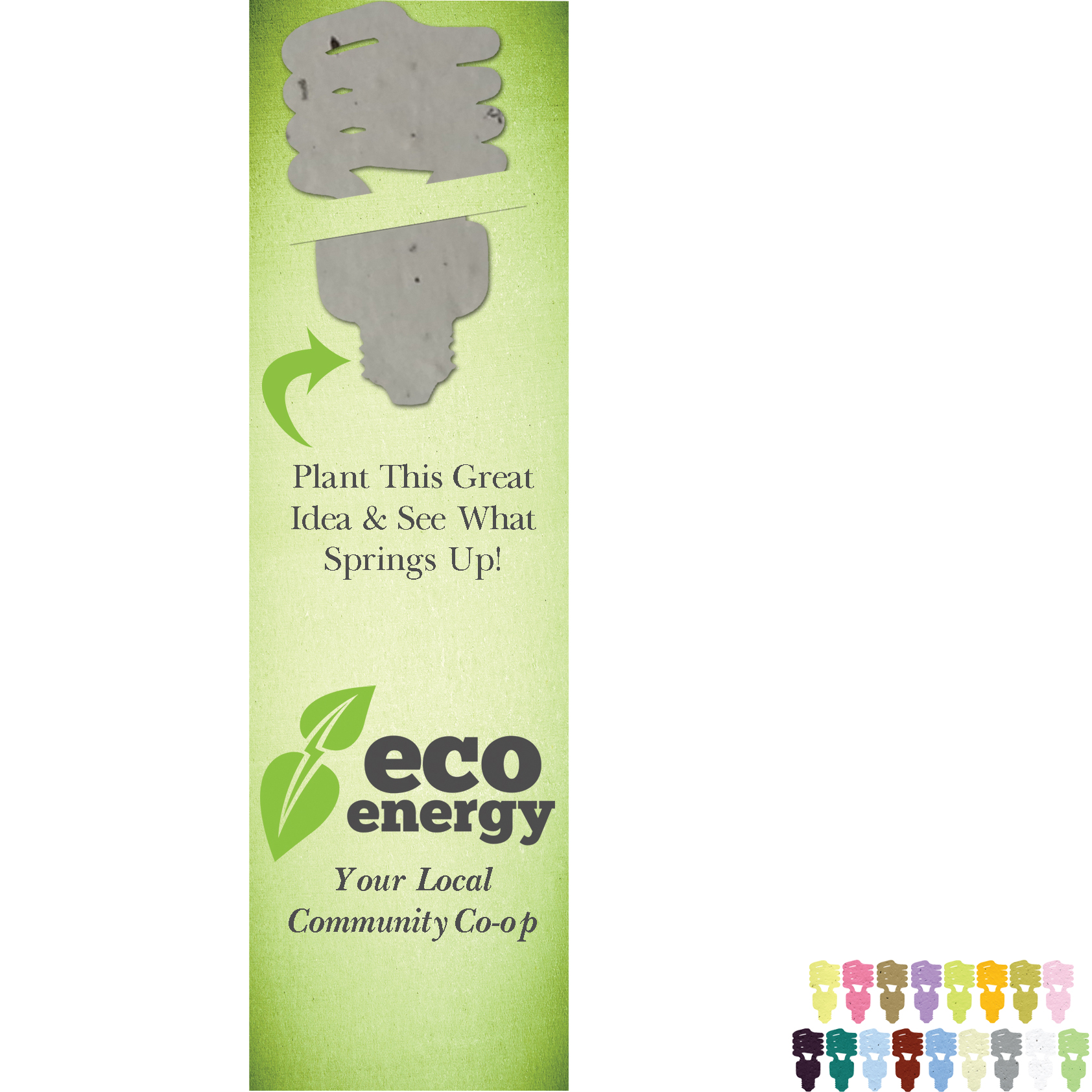 Product Photo 1 CFL Bulb Seed Paper Shape w/ Bookmark