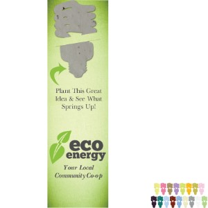 CFL Bulb Seed Paper Shape w/ Bookmark - IL7610