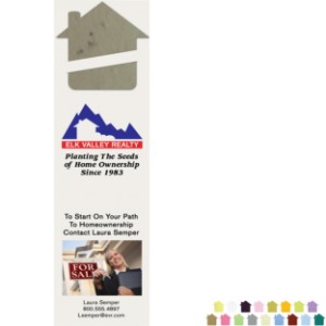 House Seed Paper Shape w/ Bookmark - IL7630