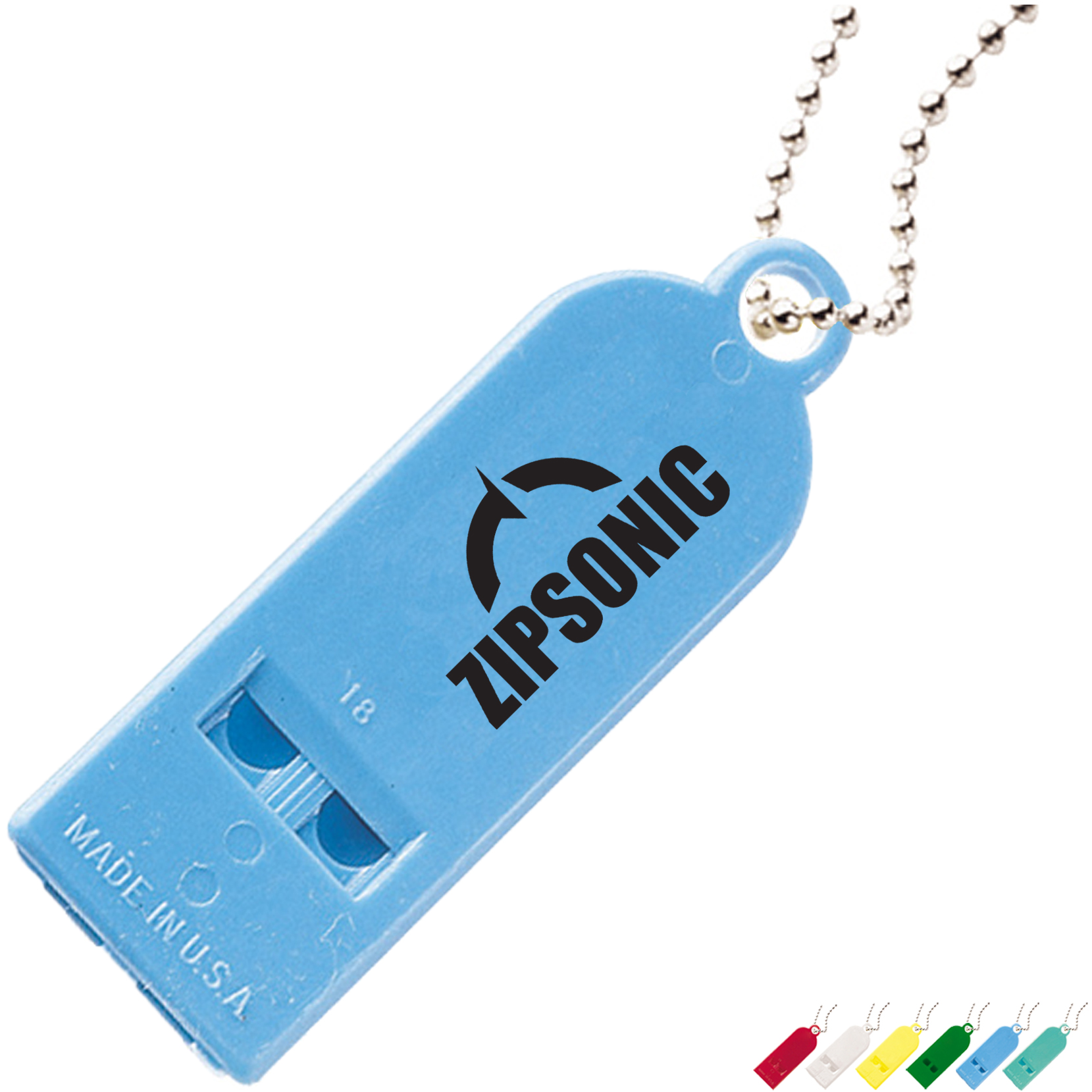 Product Photo 1 Two Tone Whistle w/ Beaded Chain