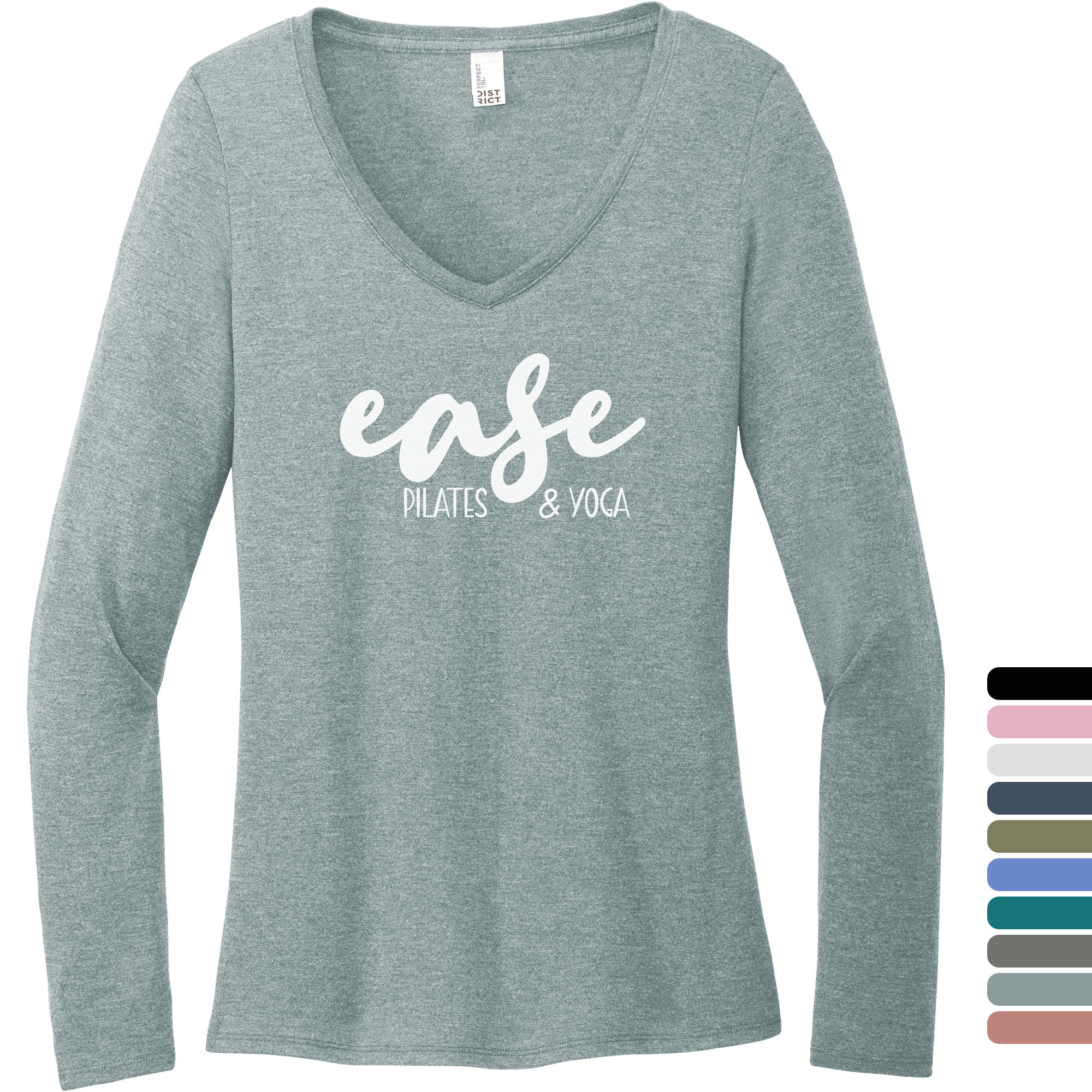 Product Photo 1 District® Perfect Tri® Long Sleeve Ladies' V-Neck Tee