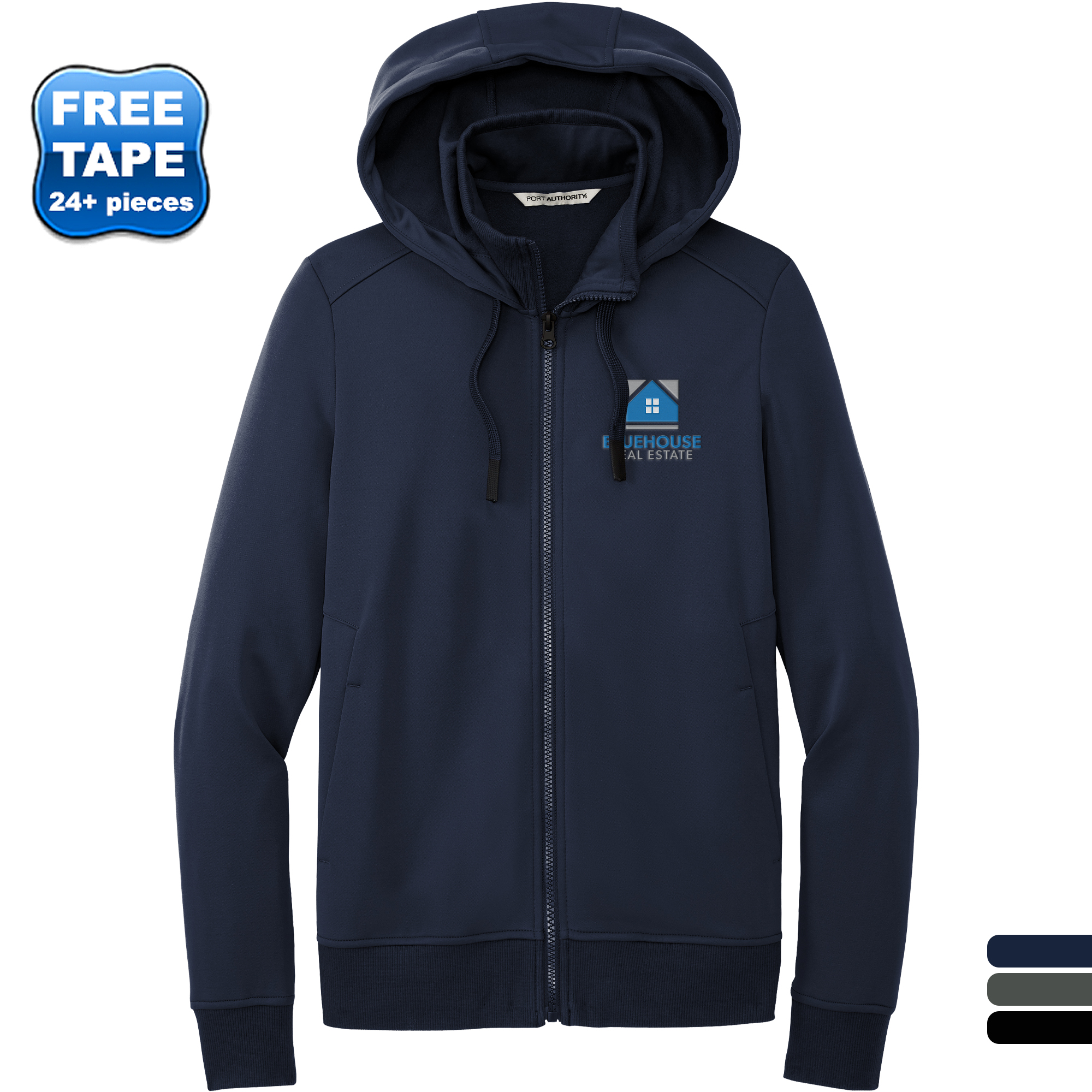 Product Photo 1 Port Authority® Polyester Smooth-Faced Fleece Hooded Ladies' Jacket