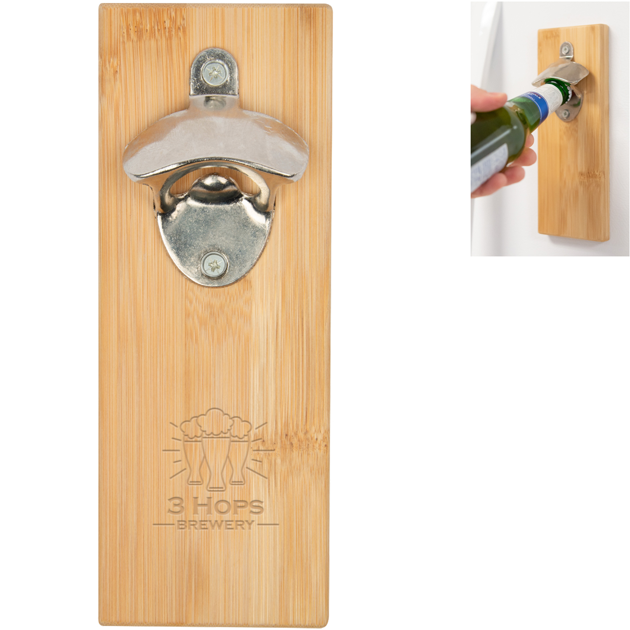Product Photo 1 Bamboo Wall Mounted Bottle Opener