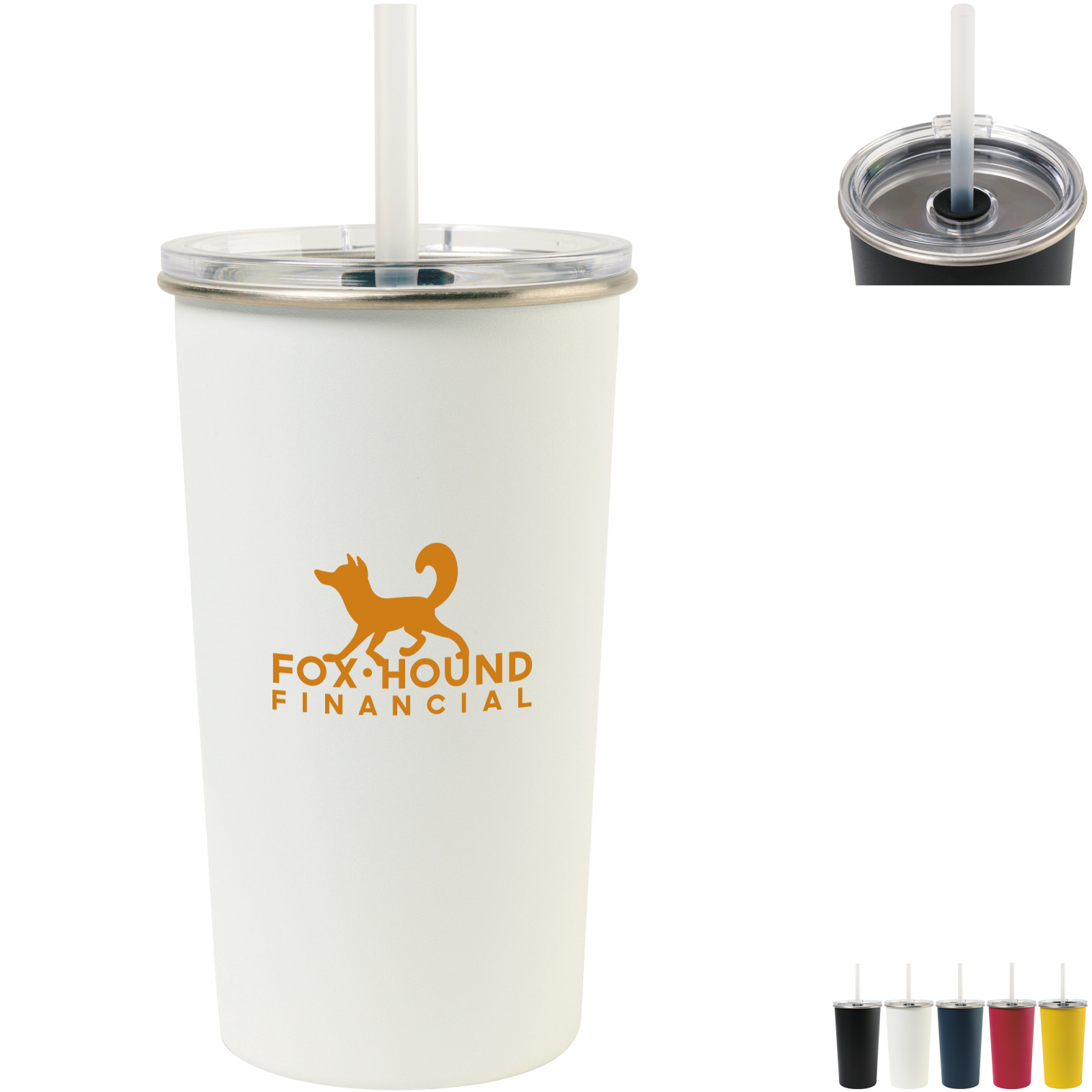 Product Photo 1 Arlo Classics Stainless Steel Tumbler w/ Straw, 20oz.