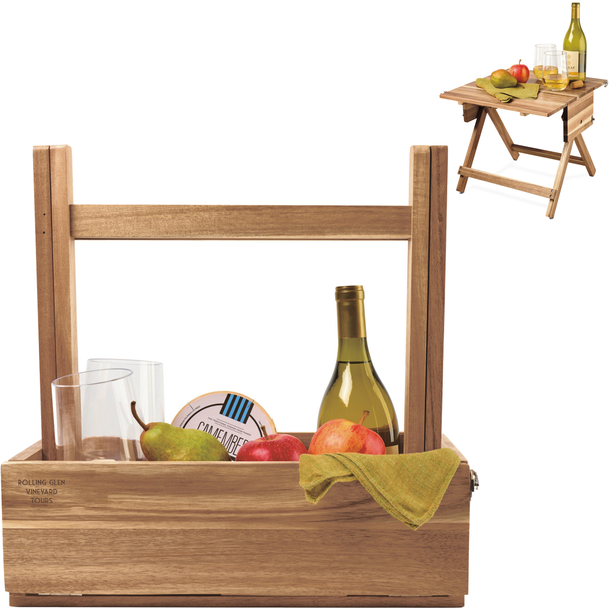 Product Photo 1 La Cuisine Acacia Wood Picnic Table & Carrier