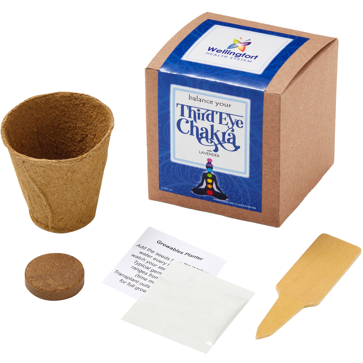 Product Photo 1 Third Eye Chakra Growables Planter in Kraft Gift Box w/ Label