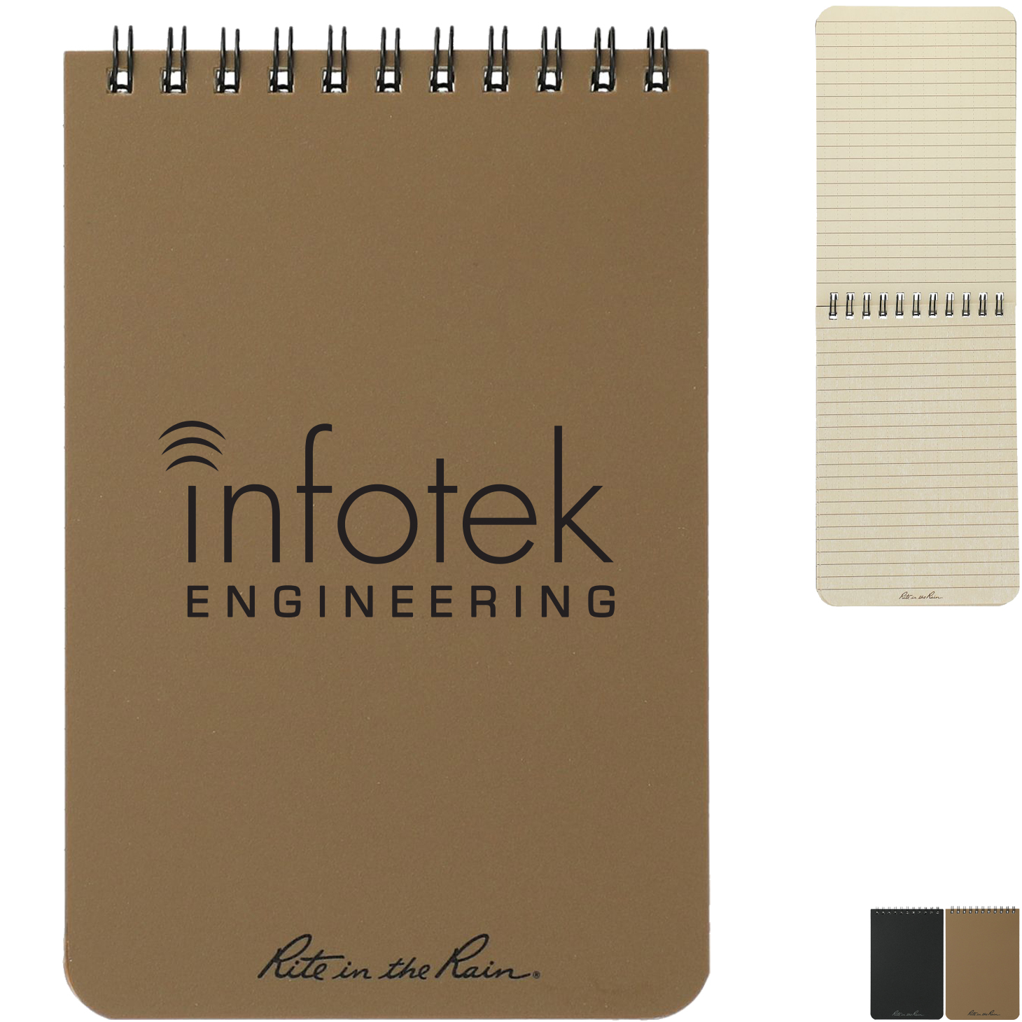 Product Photo 1 Rite in the Rain® Top Spiral Notebook, 4" x 6"