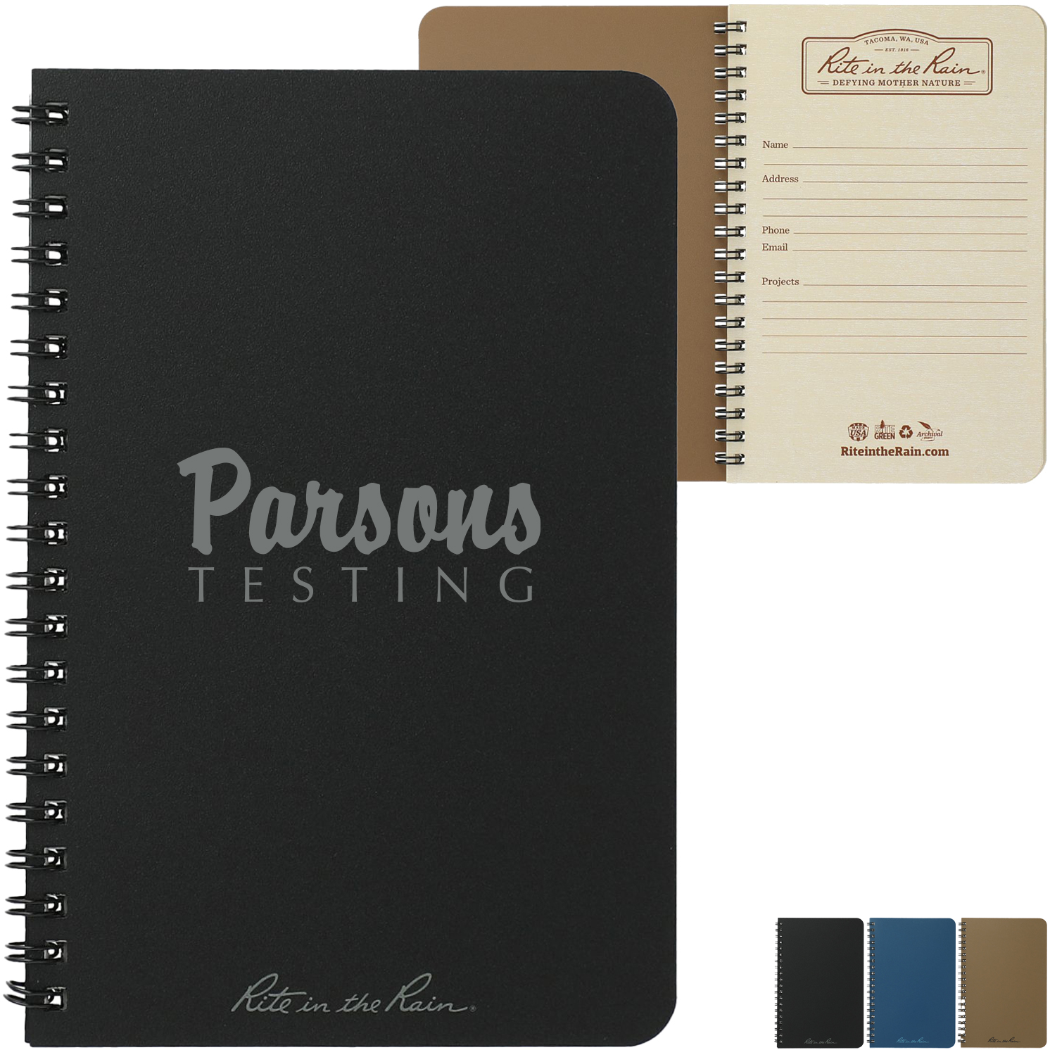 Product Photo 1 Rite in the Rain® Side Spiral Notebook, 4-3/5" x 7"